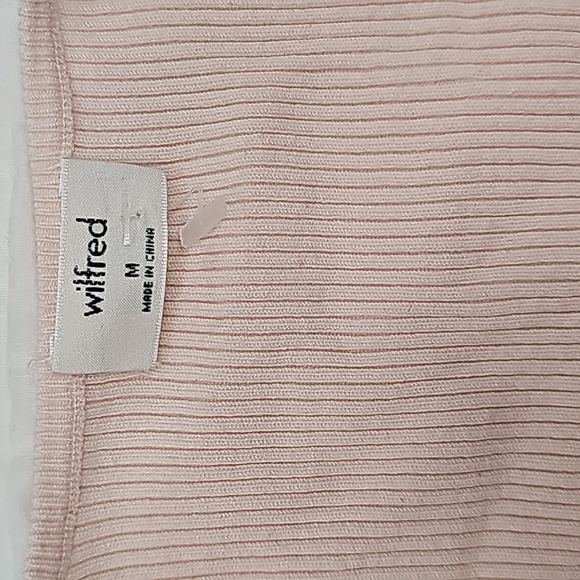 🌞Aritzia Wilfred Elouan Front Tie Kniy Top Size M Blush - Picture 6 of 8